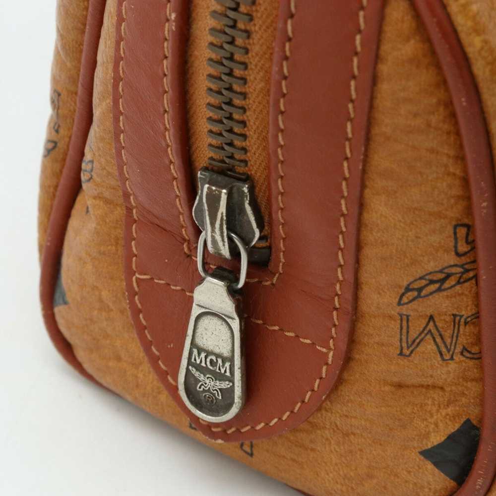 MCM MCM Glam Boston Bag Shoulder PVC Leather Cogn… - image 4