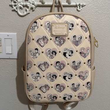Loungefly princess quilted backpack & mini wallet - image 1