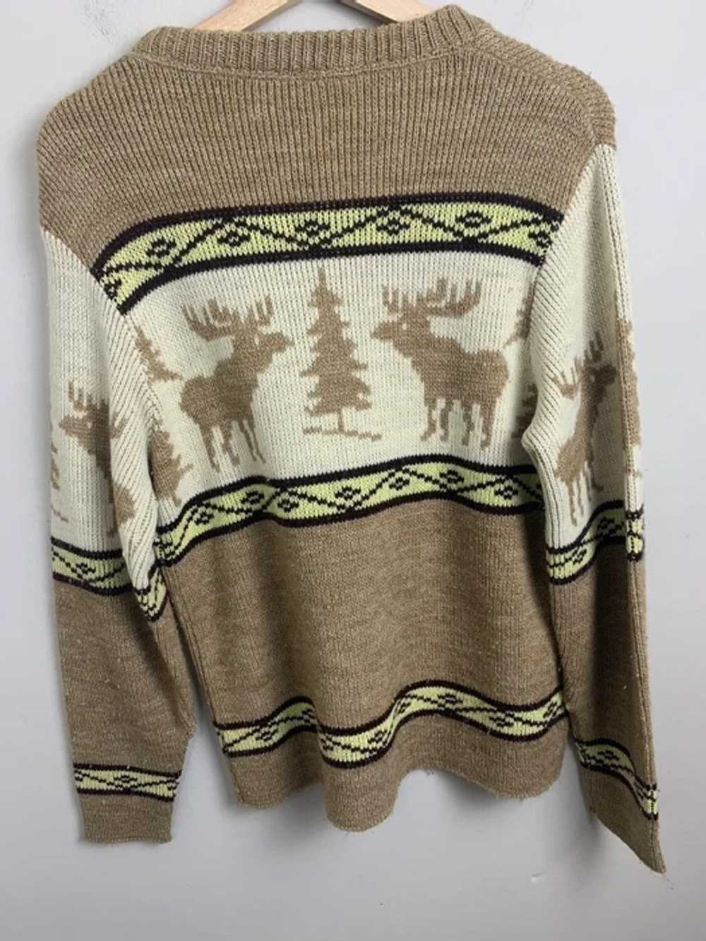 Coloured Cable Knit Sweater × Vintage Vintage Moo… - image 2