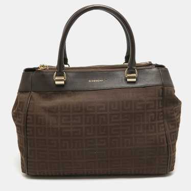 GIVENCHY Dark Brown Signature Canvas and Leather D