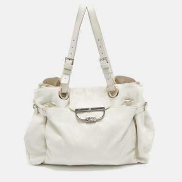 MULBERRY Off White Leather Jenah Tote - image 1