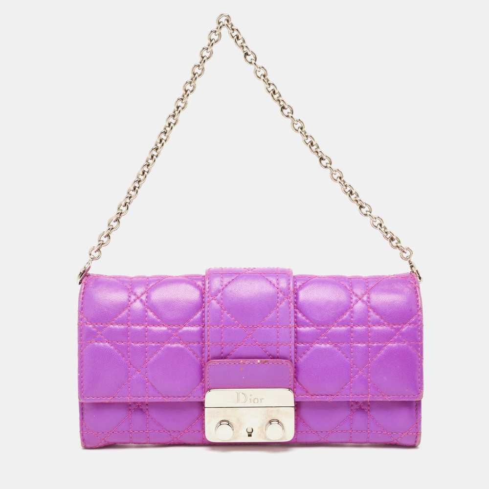DIOR Pink Cannage Leather Miss  Wallet on Chain - image 1