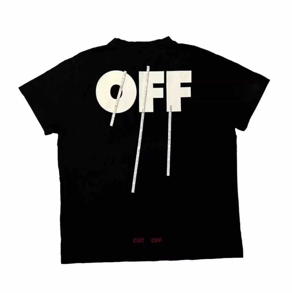 Off-White Off-White Cut Off Silver Printed T-Shir… - image 1