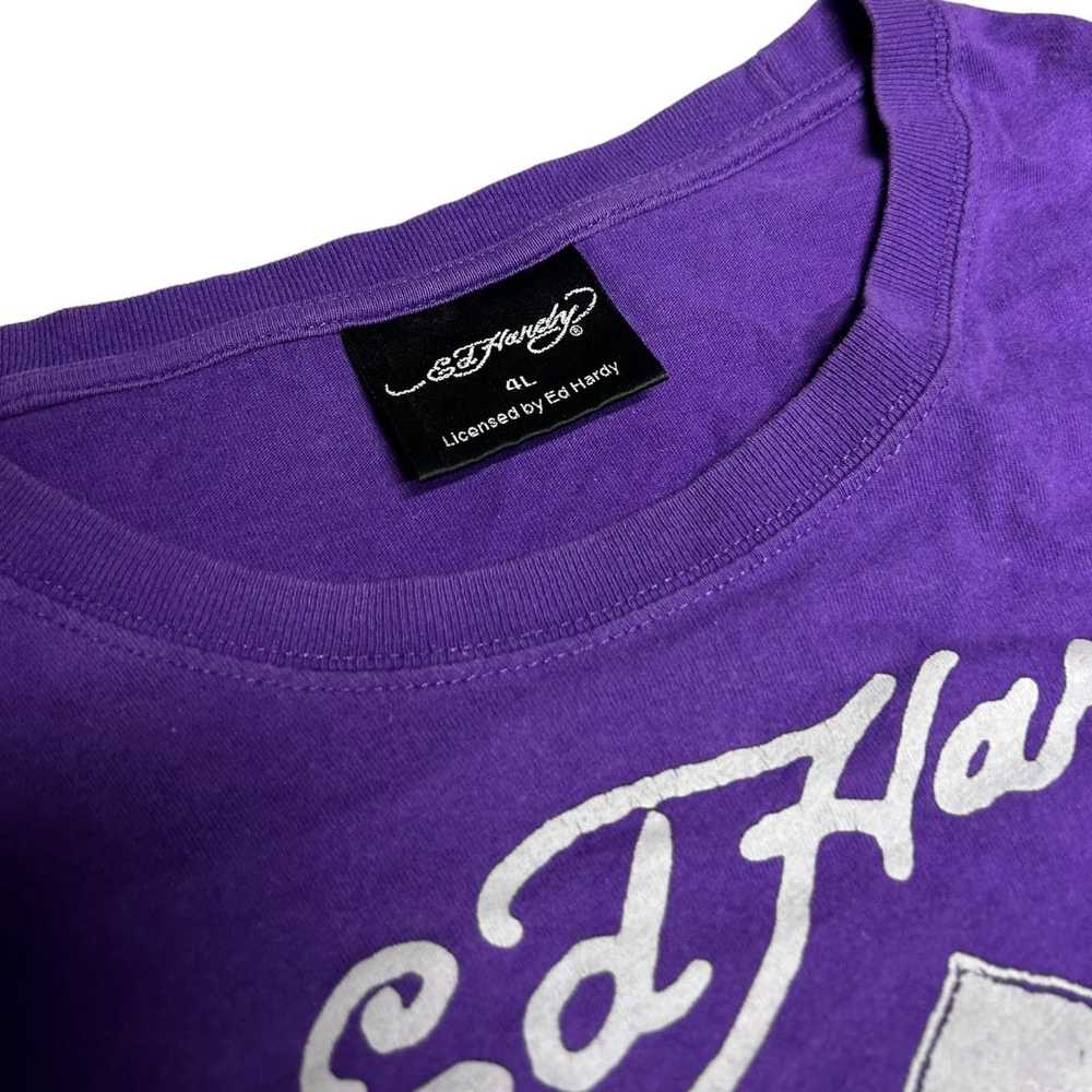 Ed Hardy Vintage Ed Hardy Purple Logo Tee - image 2