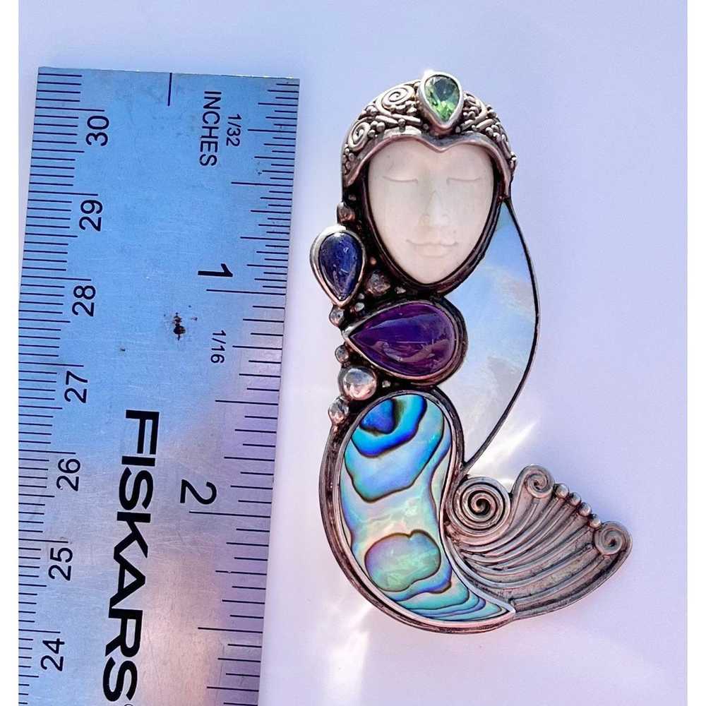 Designer 925 Sajen Bali Mermaid Goddess PIN / PENDANT… - Gem