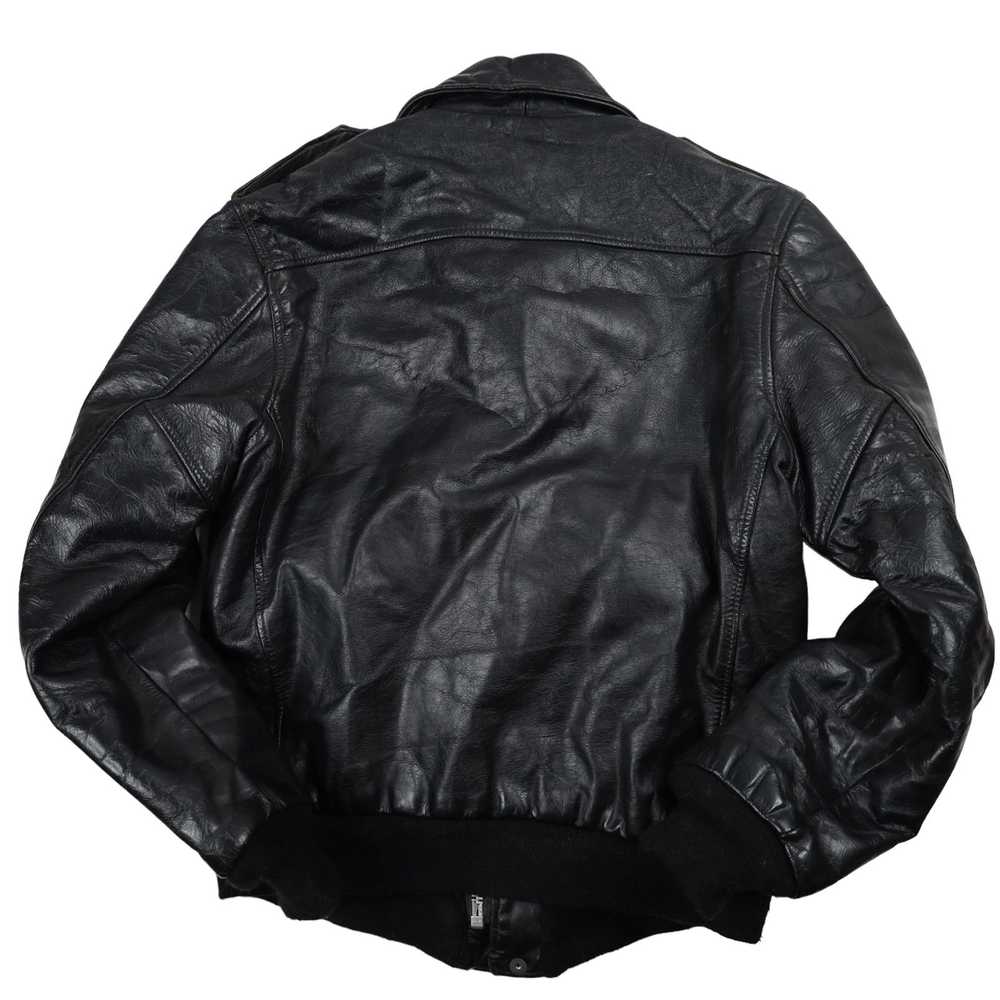 Leather Jacket × Vintage Vintage Brandless Heavy … - image 10