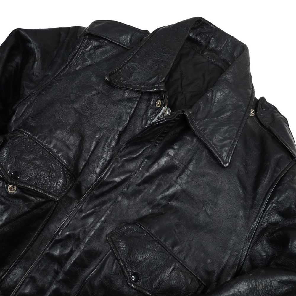 Leather Jacket × Vintage Vintage Brandless Heavy … - image 2