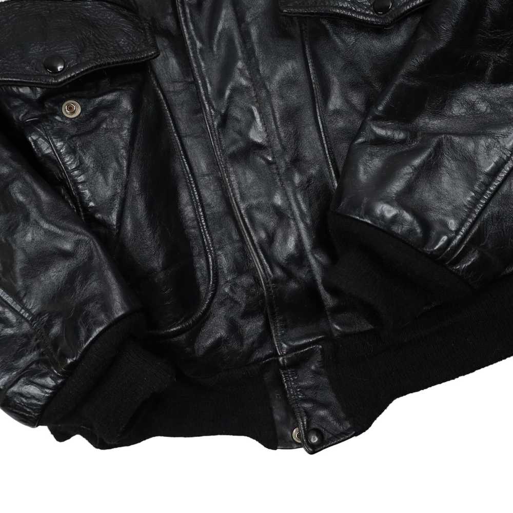 Leather Jacket × Vintage Vintage Brandless Heavy … - image 3
