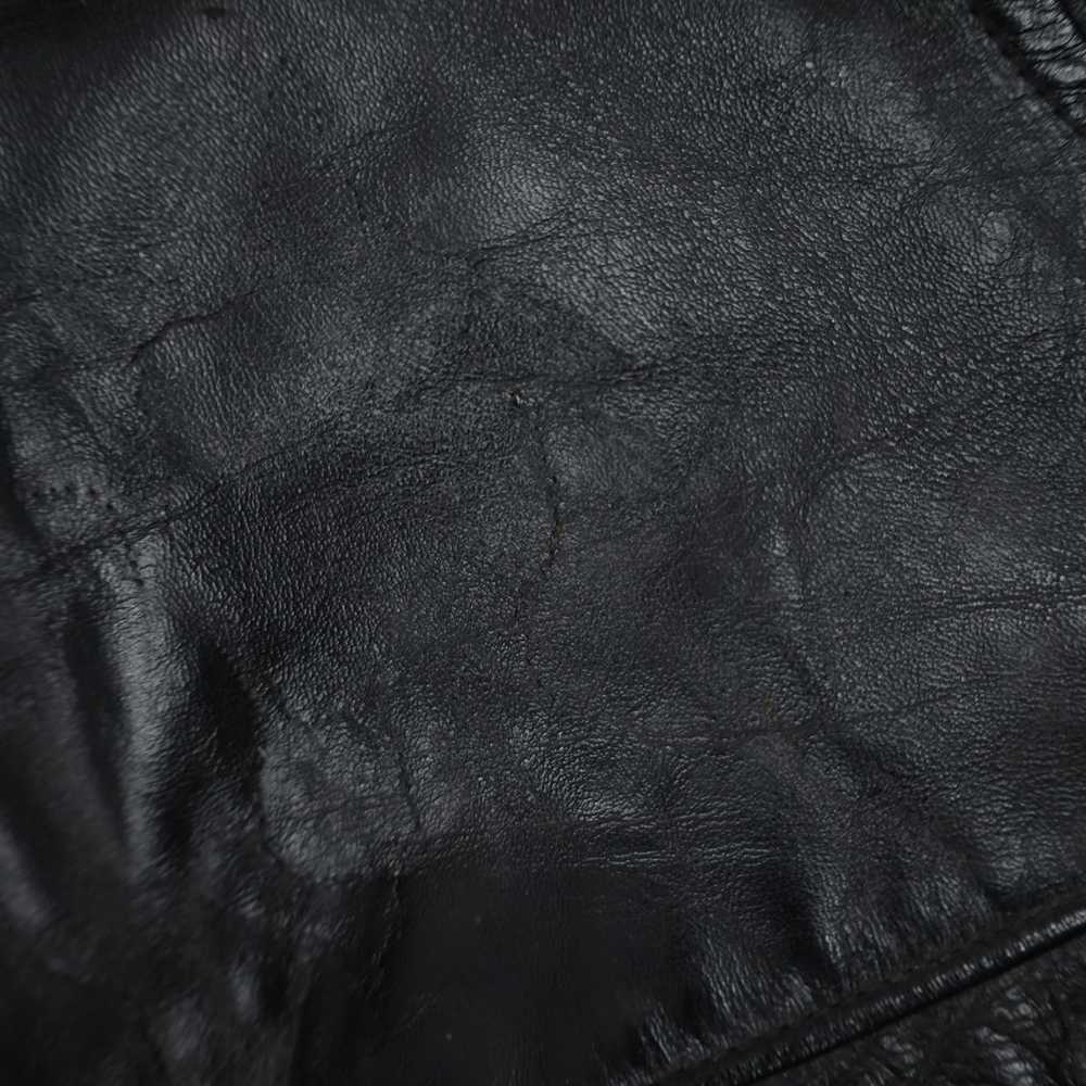 Leather Jacket × Vintage Vintage Brandless Heavy … - image 4