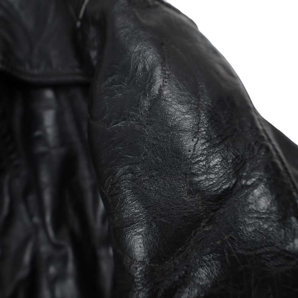 Leather Jacket × Vintage Vintage Brandless Heavy … - image 5
