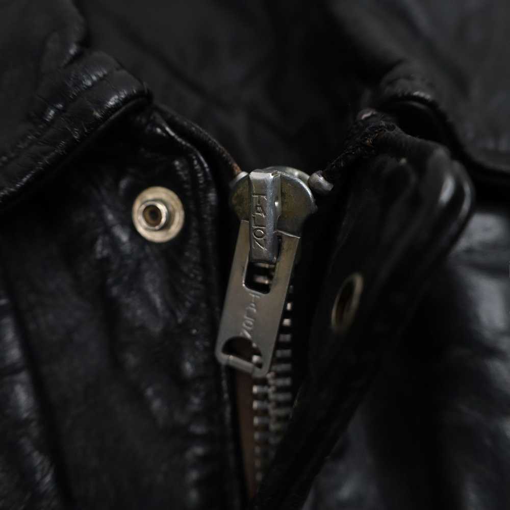 Leather Jacket × Vintage Vintage Brandless Heavy … - image 6