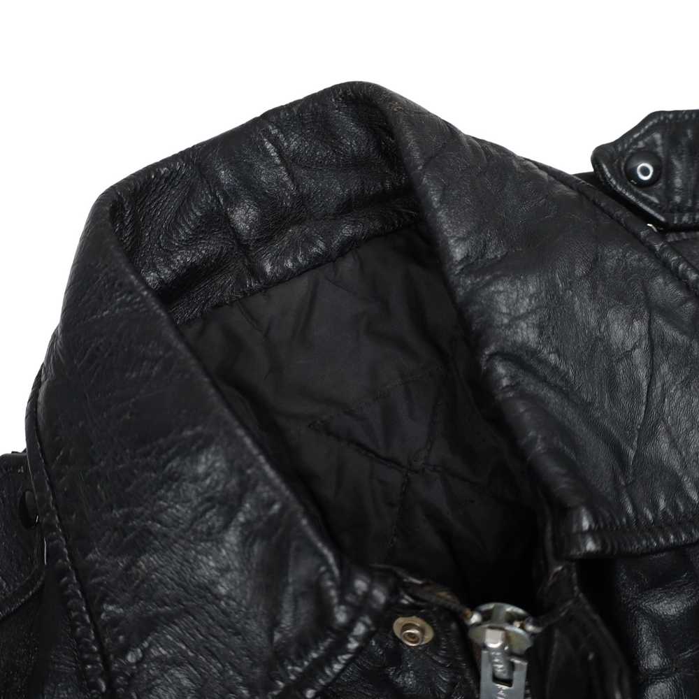 Leather Jacket × Vintage Vintage Brandless Heavy … - image 7