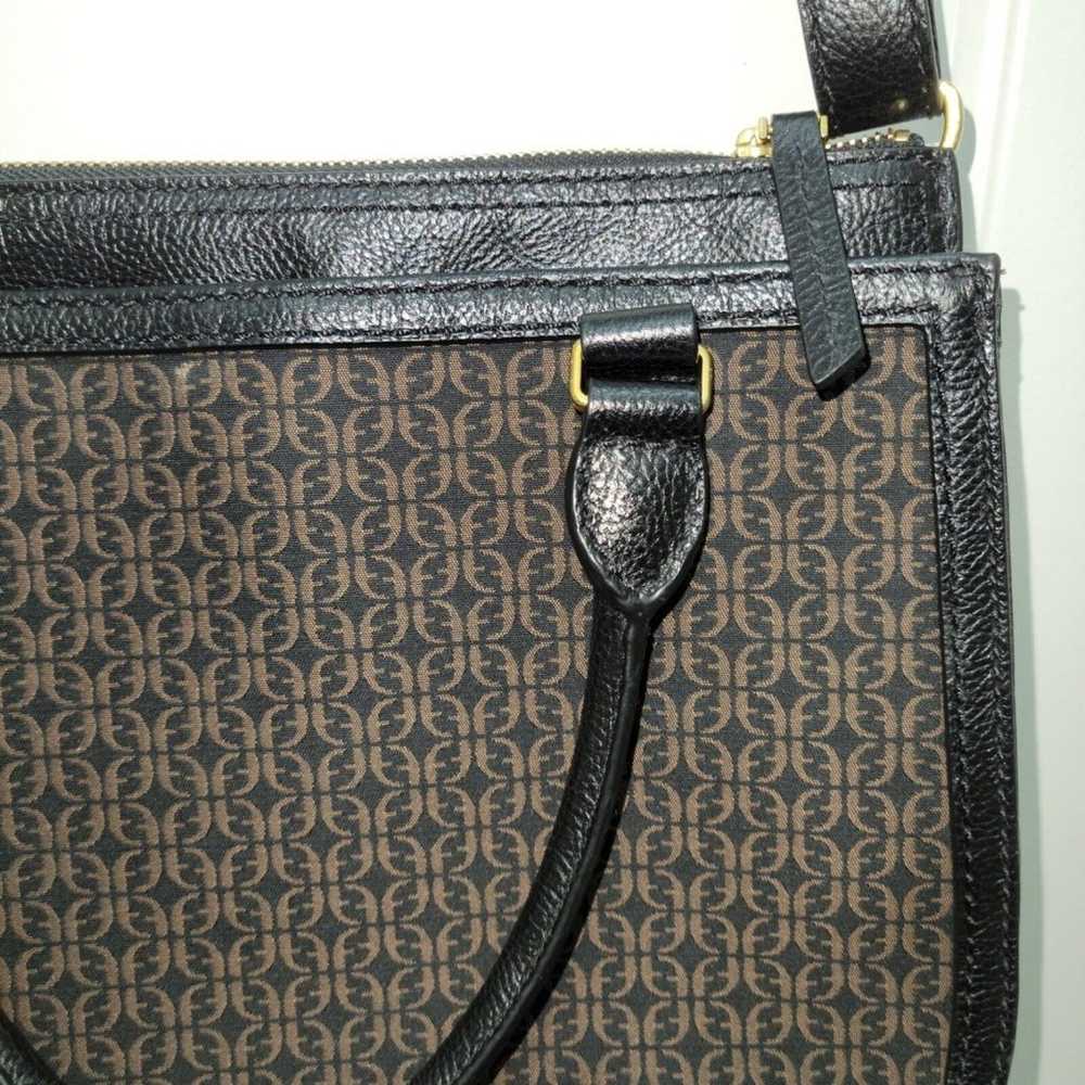 Fossil Ryder Satchel Crossbody Black And Brown Le… - image 9