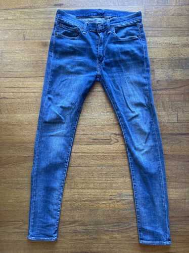 Men's Vintage LEVI'S 519 Zip Fly Stretch Skinny Midnight Blue Denim outlet Jeans W33 L32