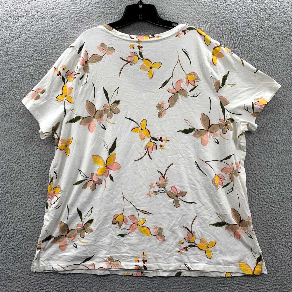 Vintage Ava And Viv Blouse Womens 3X Top Floral S… - image 2