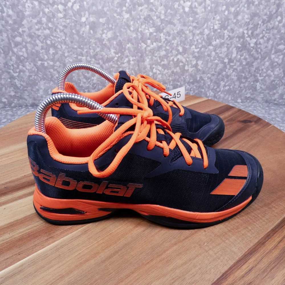 Vintage Babolat Mens 5.5 Tennis Shoe Black Orange… - image 2