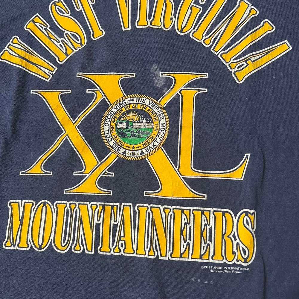 Ncaa Vintage 1991 West Virginia Mountaineers grap… - image 3