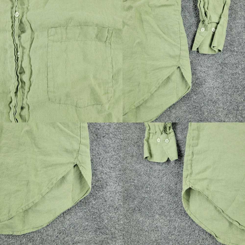 Zara Zara Button Shirt Women Large Green Long Sle… - image 4