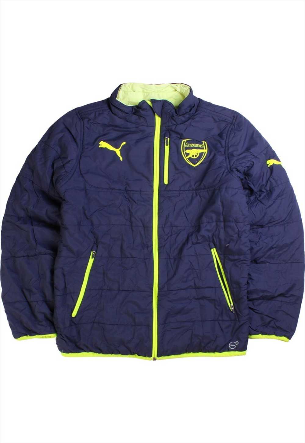 Vintage 90's Puma Puffer Jacket Arsenal Reversibl… - image 1