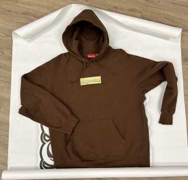 Supreme Small Box Hooded Sweatshirt (SS22) Olive Brown