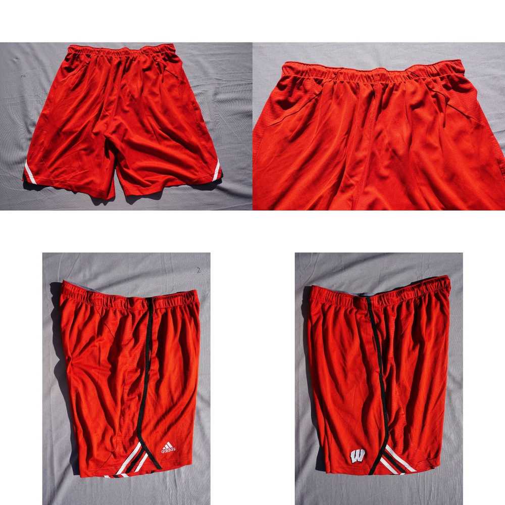 Adidas Adidas Elastic Waist Athletic Shorts. Red,… - image 4