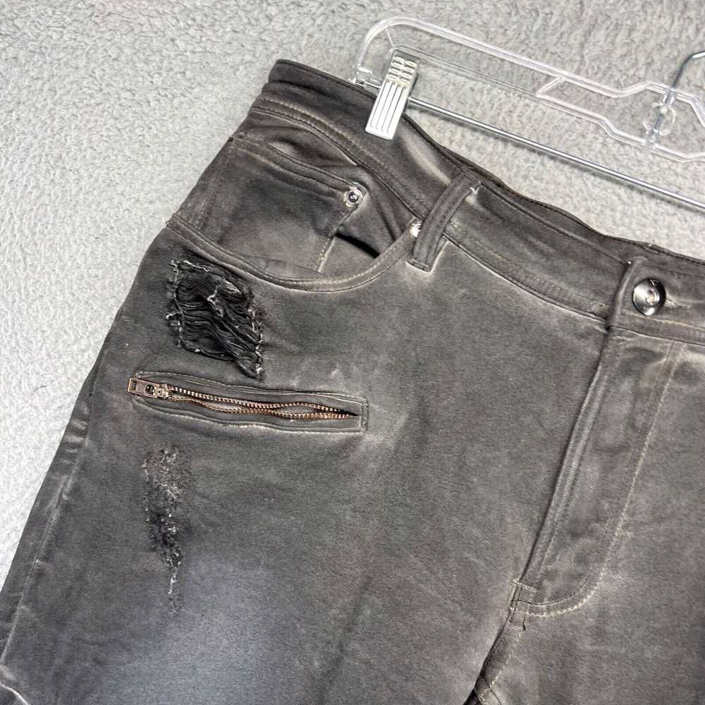 Vintage A Tiziano Jeans Mens 38 Black Faded Distr… - image 3