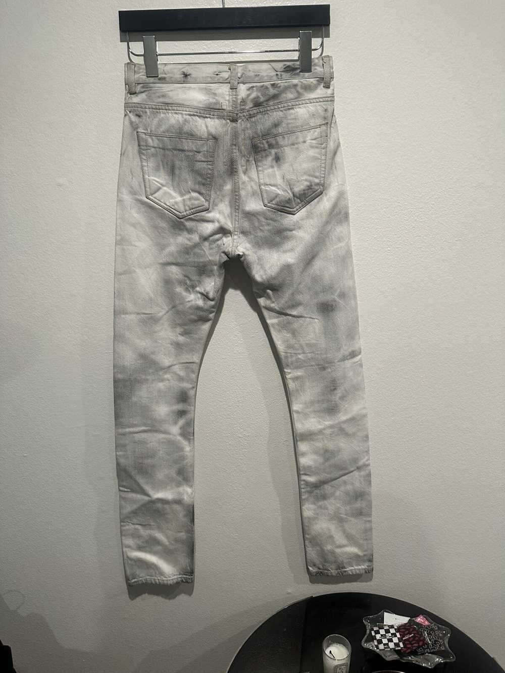 Rick Owens Batik Bleach Torrence Cut Denim Jeans - image 4