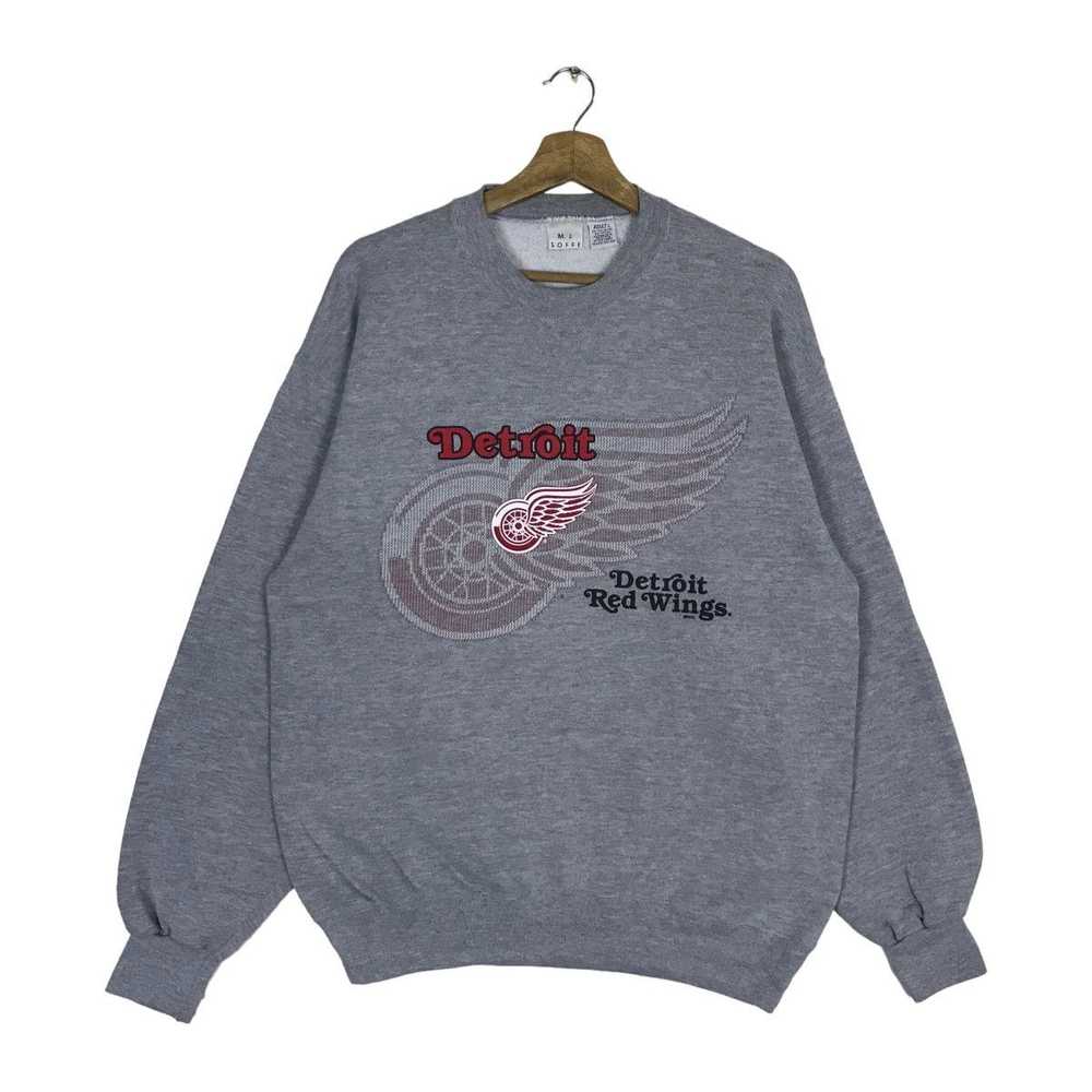 Soffe Vintage 90s Detroit Red Wings NHL Crewneck … - image 1