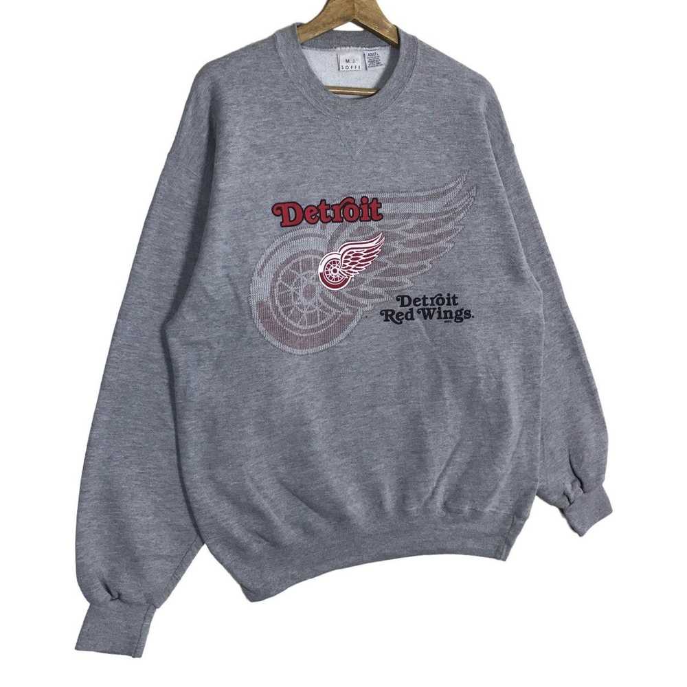 Soffe Vintage 90s Detroit Red Wings NHL Crewneck … - image 5