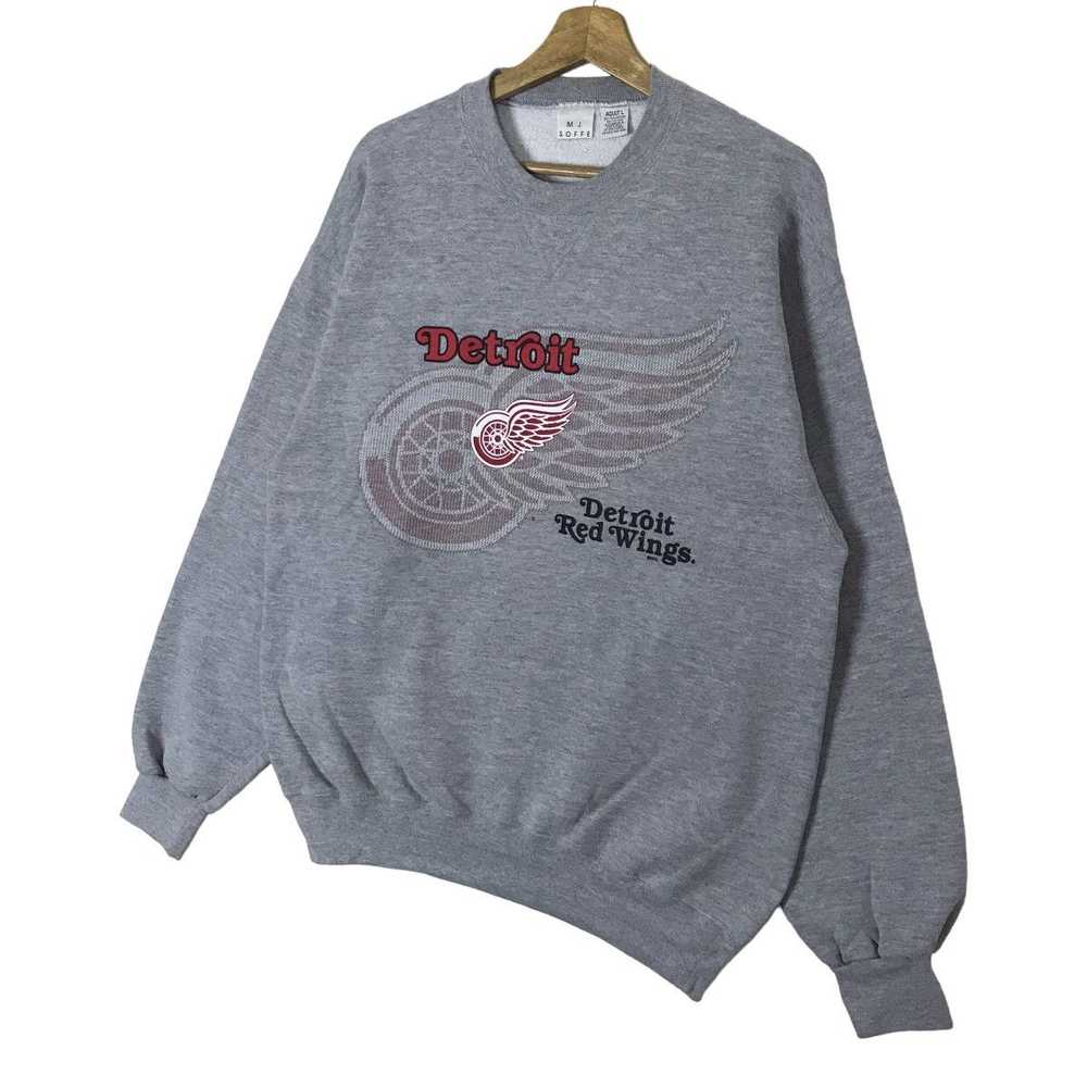 Soffe Vintage 90s Detroit Red Wings NHL Crewneck … - image 6