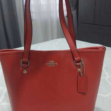 Coach red tote bag purse - image 1