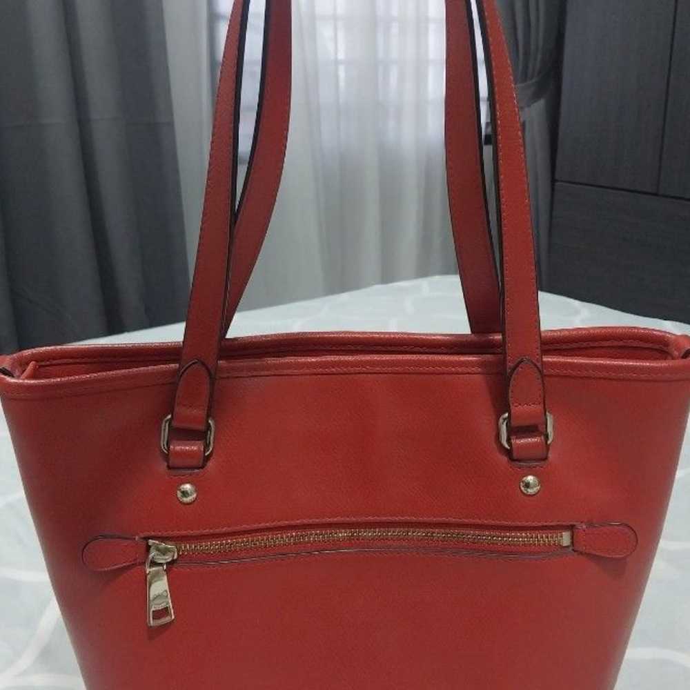 Coach red tote bag purse - image 2