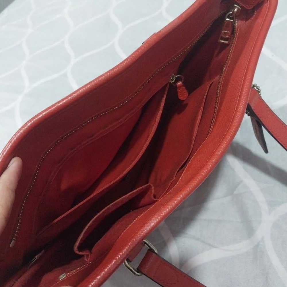 Coach red tote bag purse - image 4