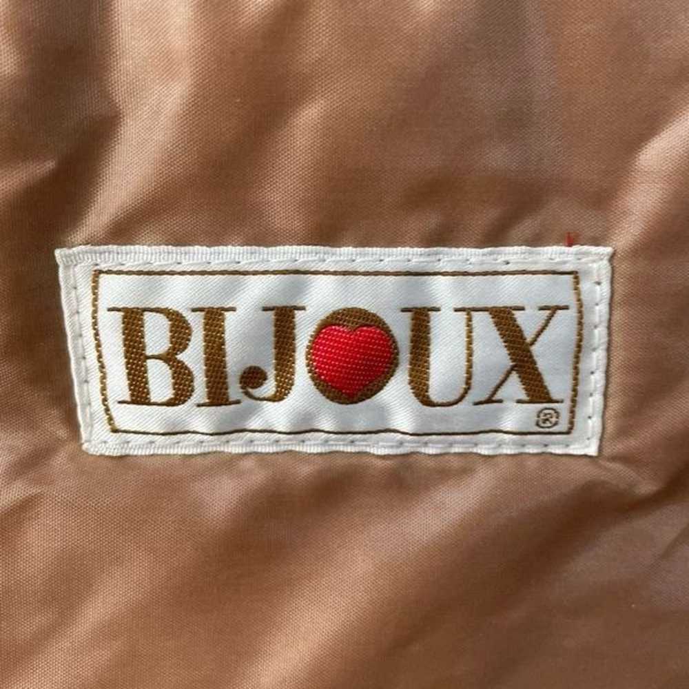 Vintage 70s 80s Bijoux Tan Puffy Bag Satchel Tote… - image 4