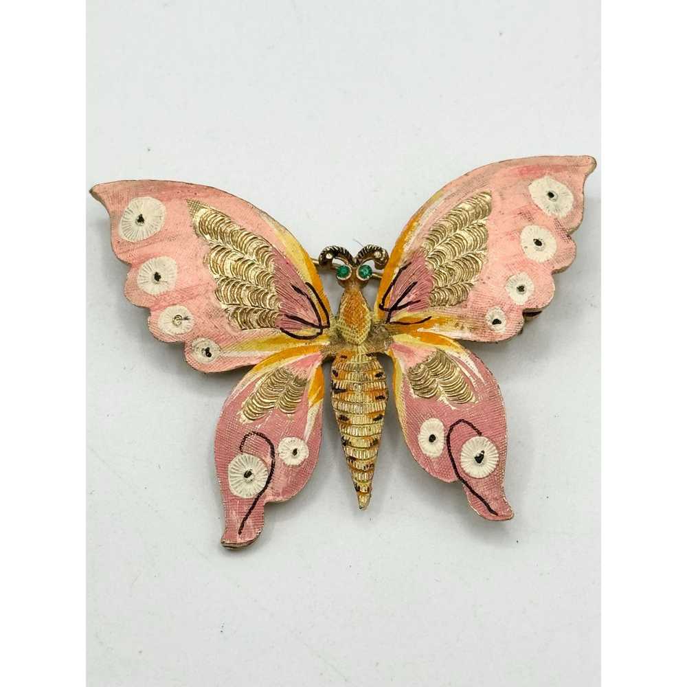 Vintage Vintage Coro Pegasus butterfly brooch pin - image 2