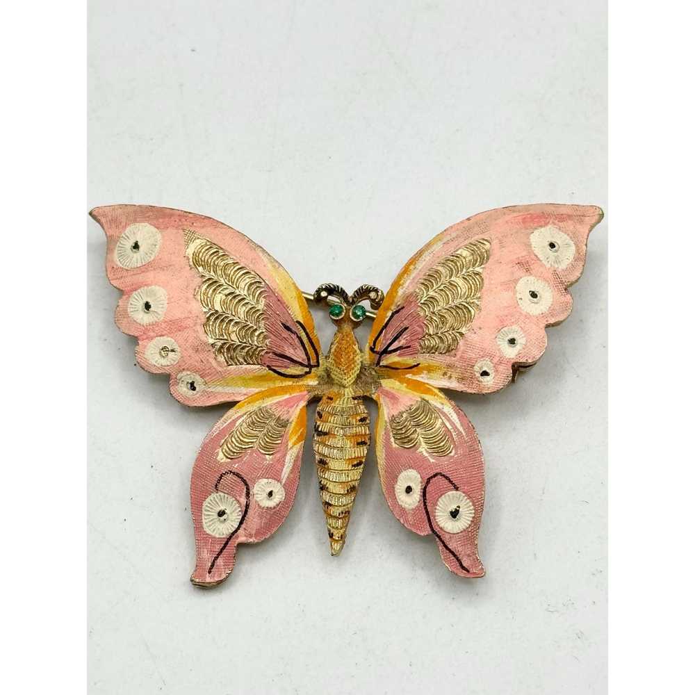 Vintage Vintage Coro Pegasus butterfly brooch pin - image 3