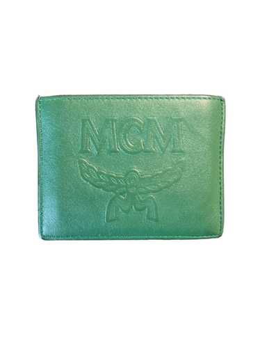 MCM MCM Green Leather Visetos Logo Mini Card Case 