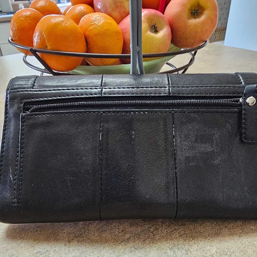 Black Leather Coach Bag with Wallet - image 11