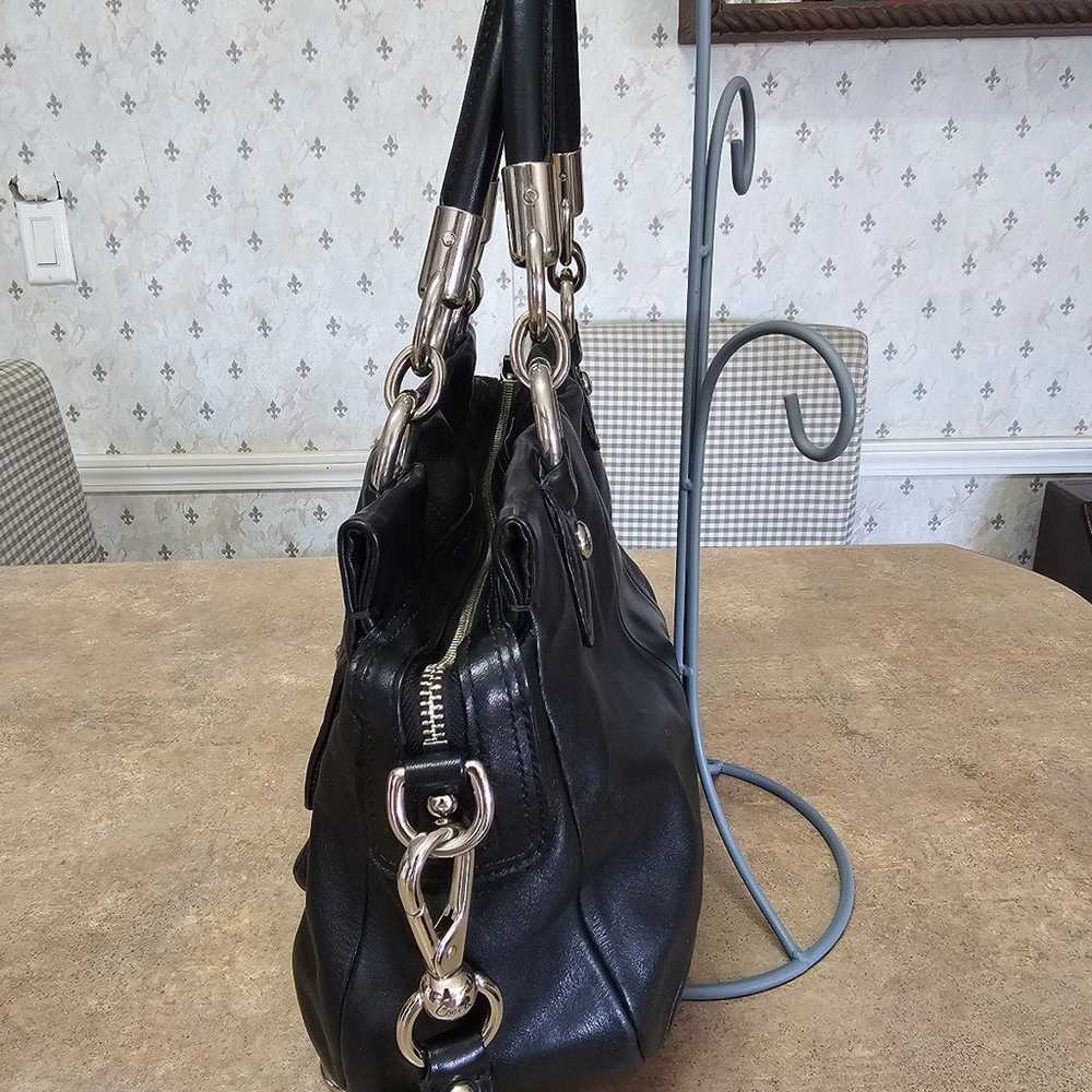 Black Leather Coach Bag with Wallet - image 6