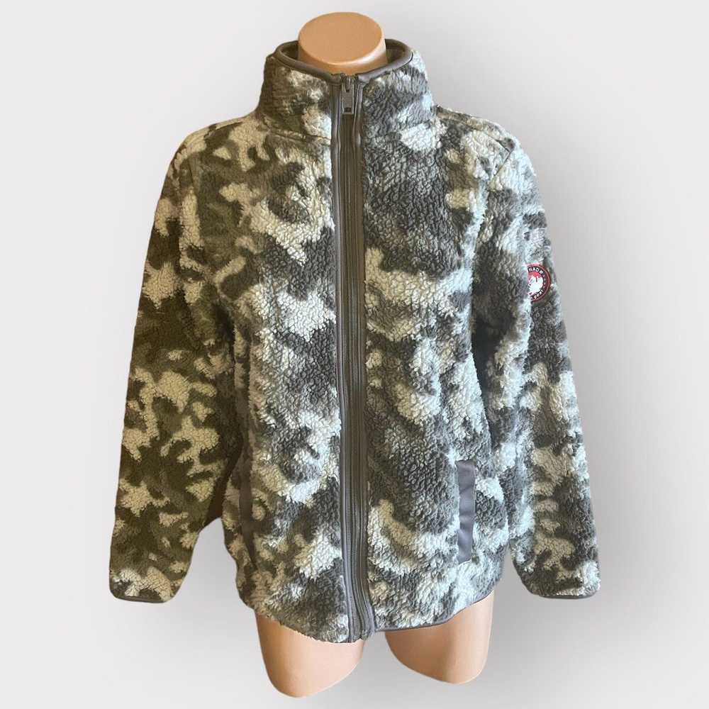 Unbrnd Canada Weather Gear Full Zip Gray Camo Pri… - image 1