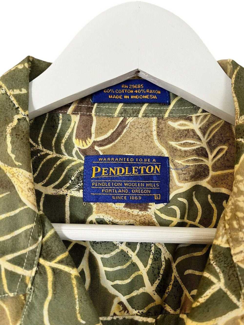 Pendleton Pendleton Rayon Floral Hawaiian Button … - image 3