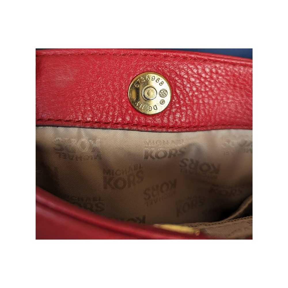 Michael Kors Hamilton Red and Gold Crossbody Leat… - image 8