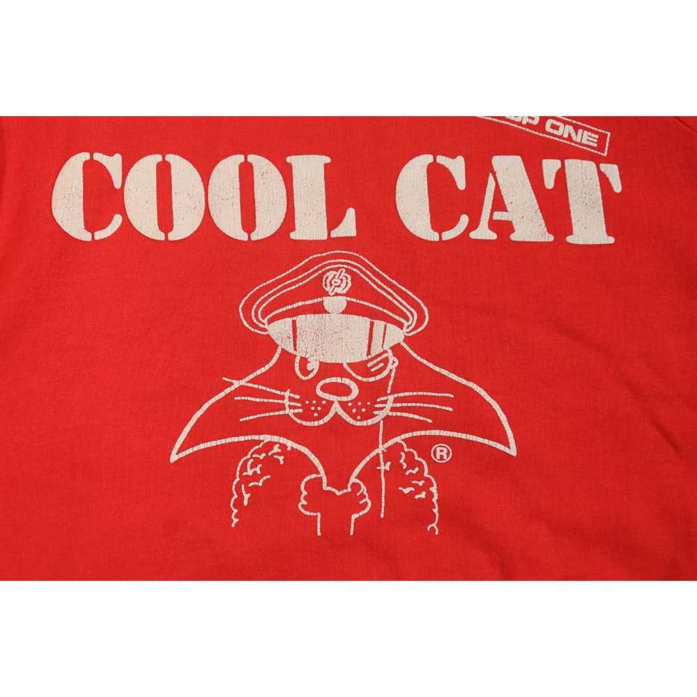 Vintage Vintage 80's 'cool cat' crewneck sweater … - image 2