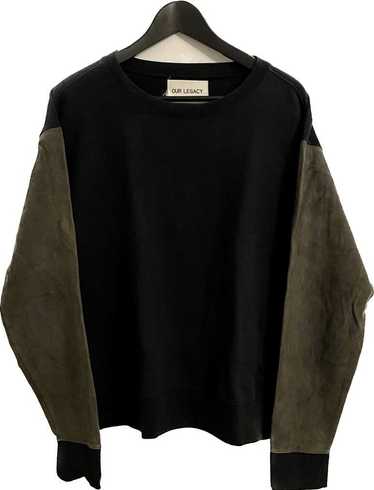 Our Legacy Suede/Leather Black Graphite Sweatshirt