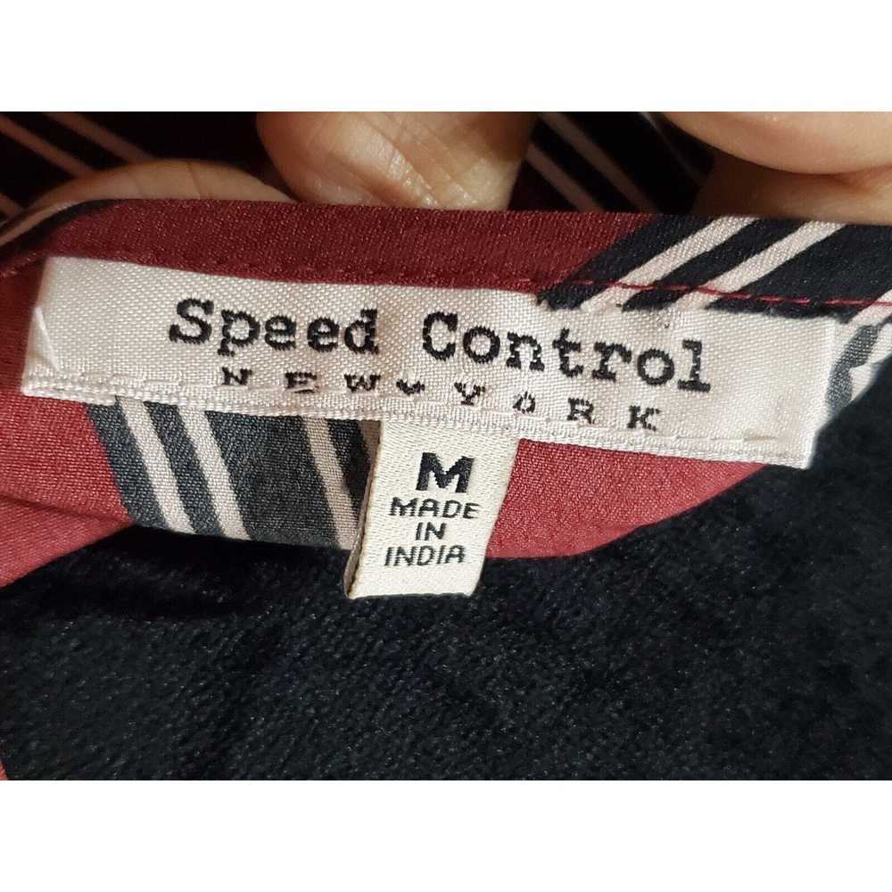 Other Speed Control Striped Polyester V-Neck Knee… - image 8