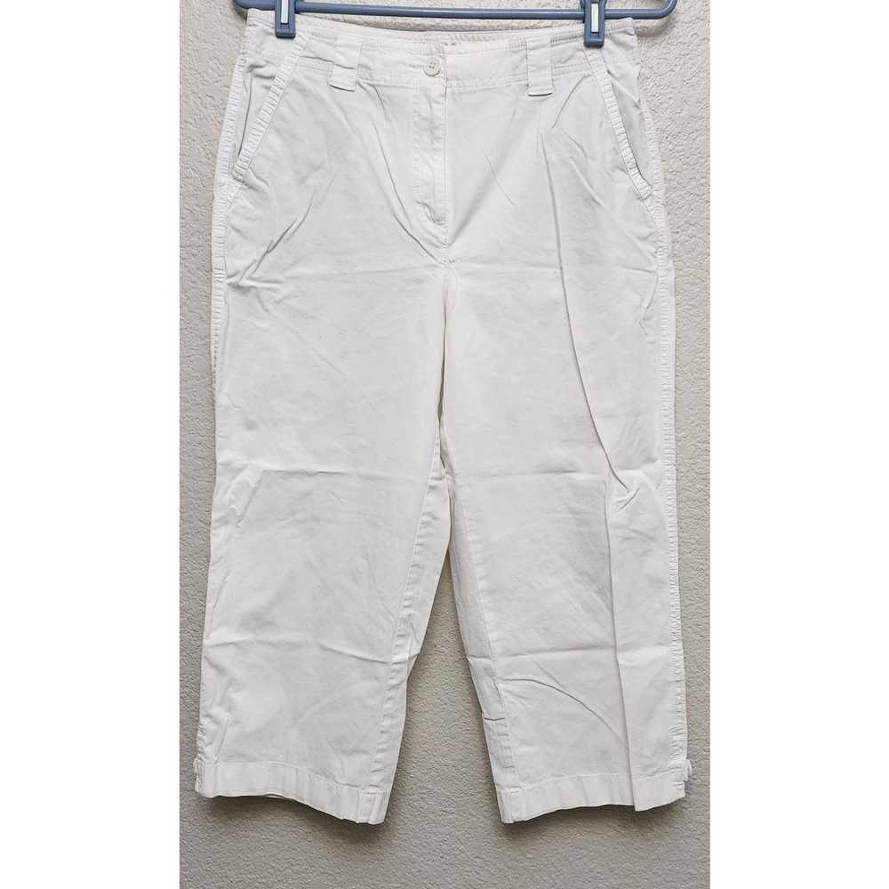 Other Talbots White Flat Front Cropped Pants 8 Li… - image 1