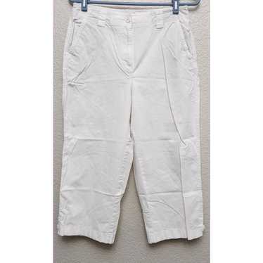 Other Talbots White Flat Front Cropped Pants 8 Li… - image 1