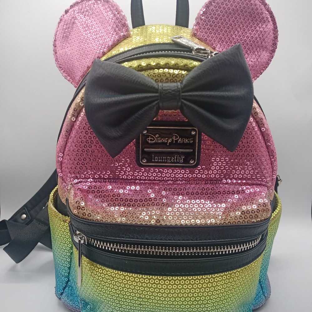 Loungefly Minnie Sequin multicolor backpack - image 1
