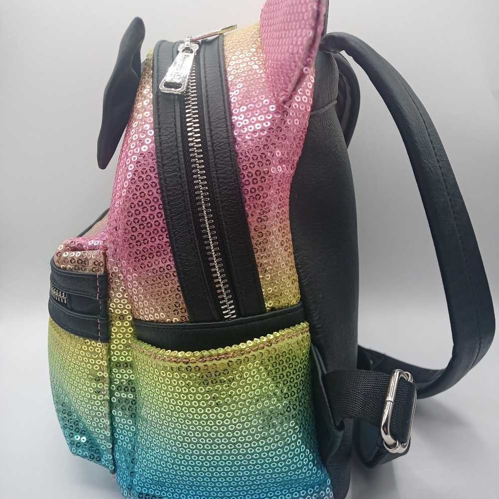Loungefly Minnie Sequin multicolor backpack - image 4