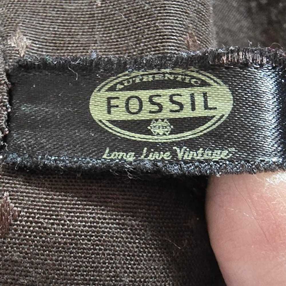 FOSSIL "MADDOX" Leather Hobo Snakeskin Embossed L… - image 7